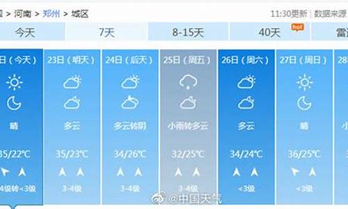 郑州天气预报一周15天_郑州天气预报一周15